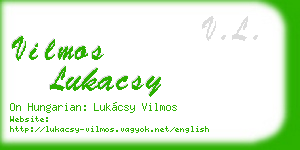 vilmos lukacsy business card